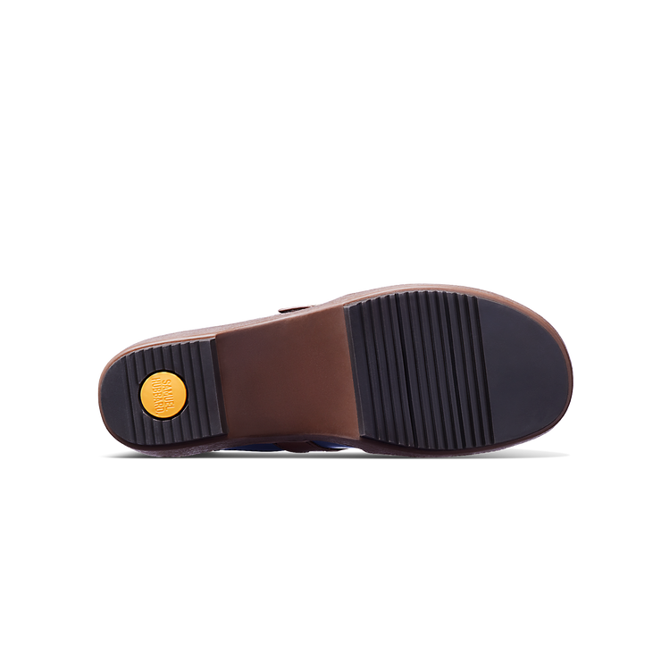 Women's Cascade Clog navy leather sole