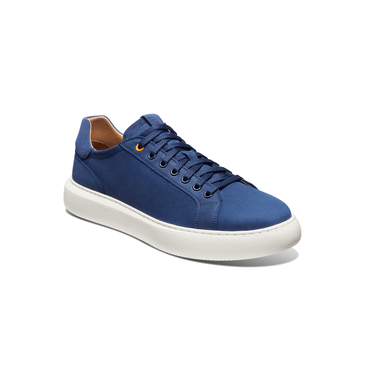  Sunset Men's Modern Leather Sneakers Blue Nubuck main