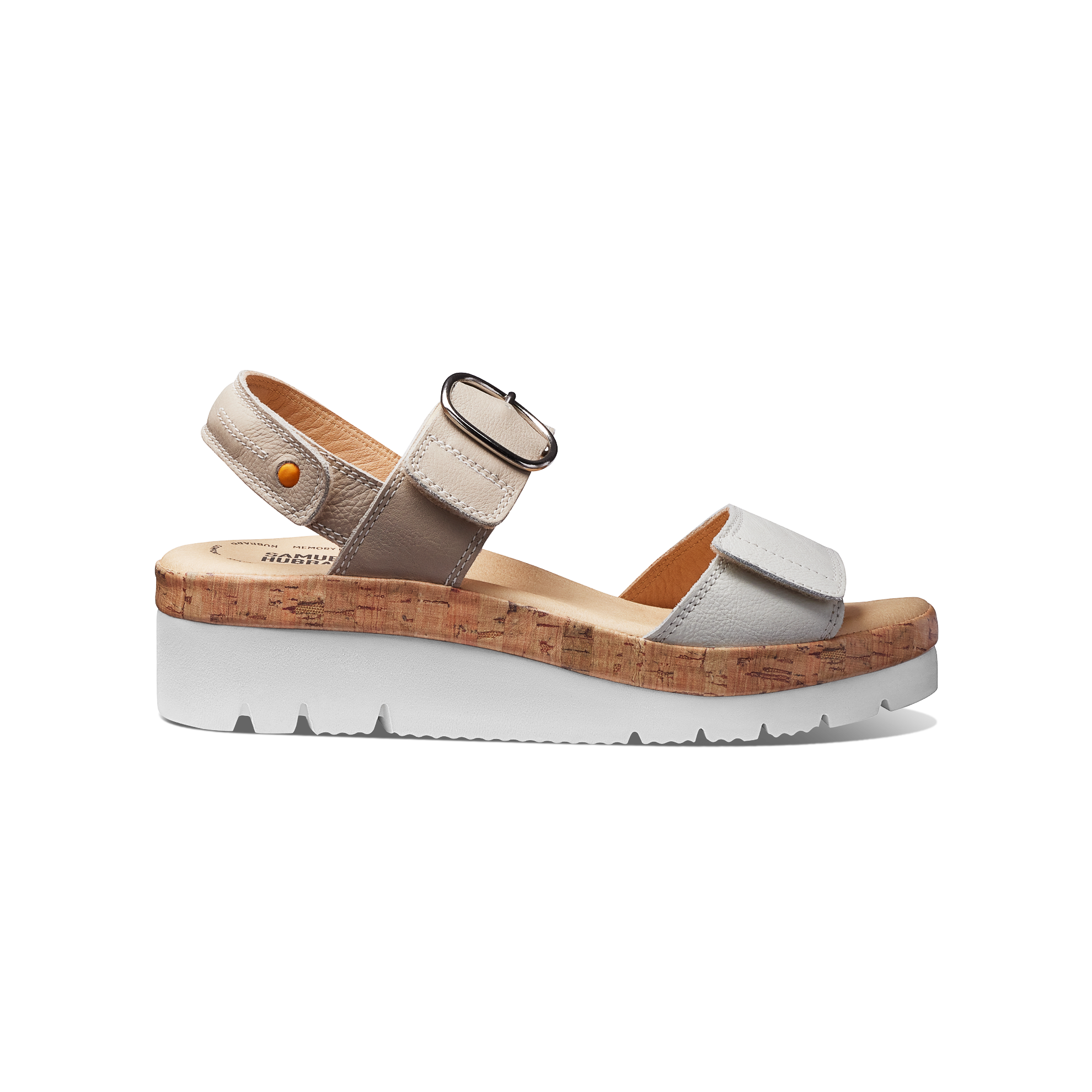 Women's Portola Two Strap Sandal | White Leather – Samuel Hubbard