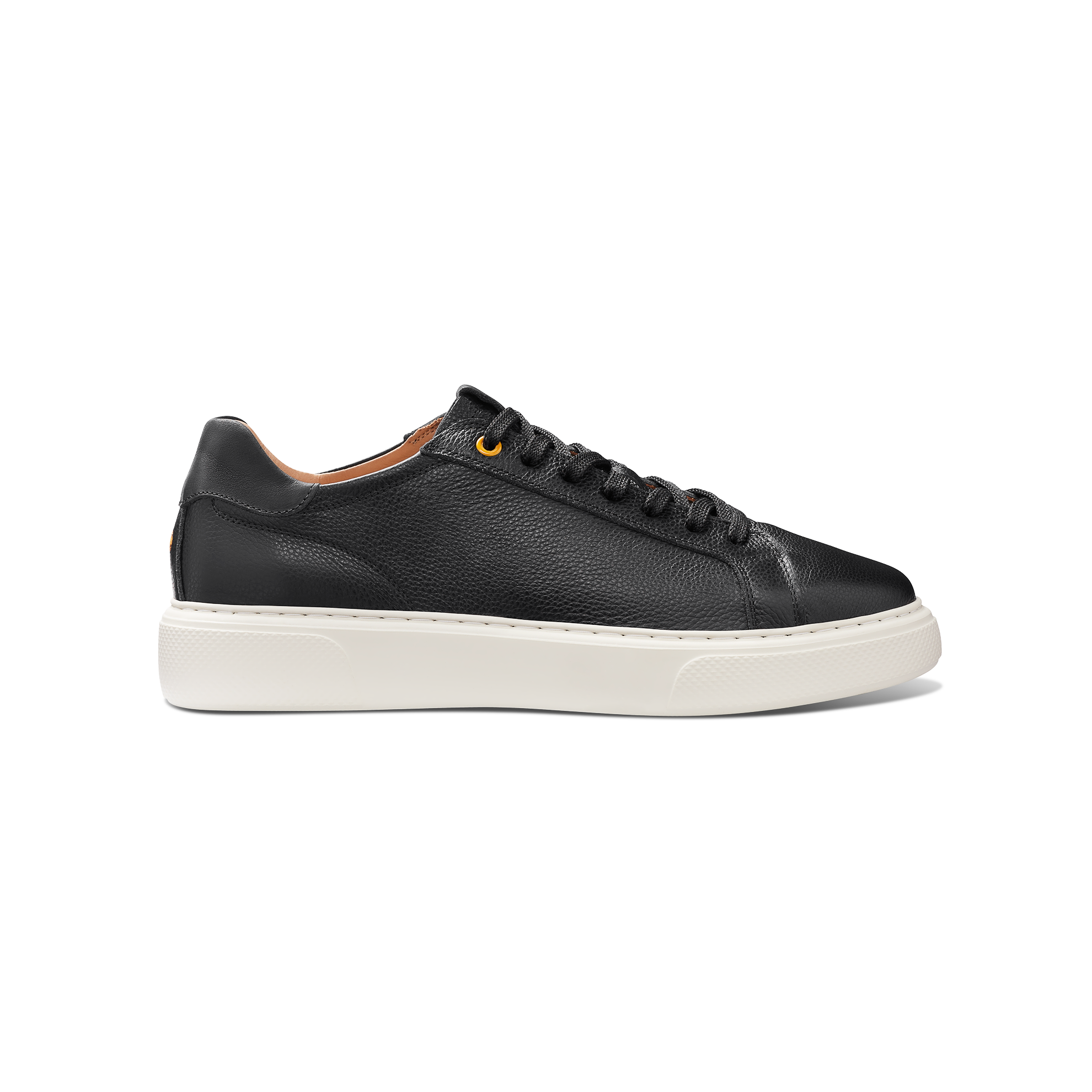 Men's Sunset Sneaker 2.0 | Black Leather on White Sole – Samuel