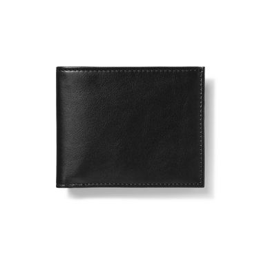 Slim Bifold Wallet - Black Leather