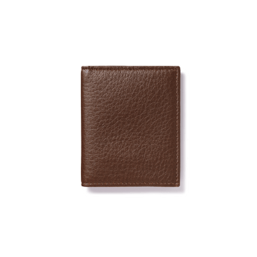 Compact Bifold Wallet - Espresso Brown Leather