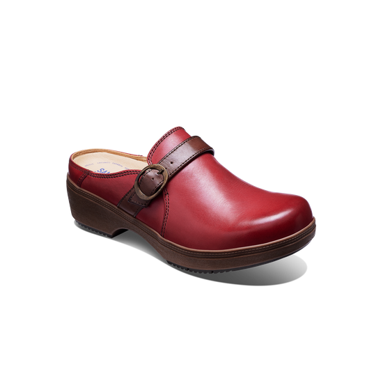 Women's Cascade Clog red leather main