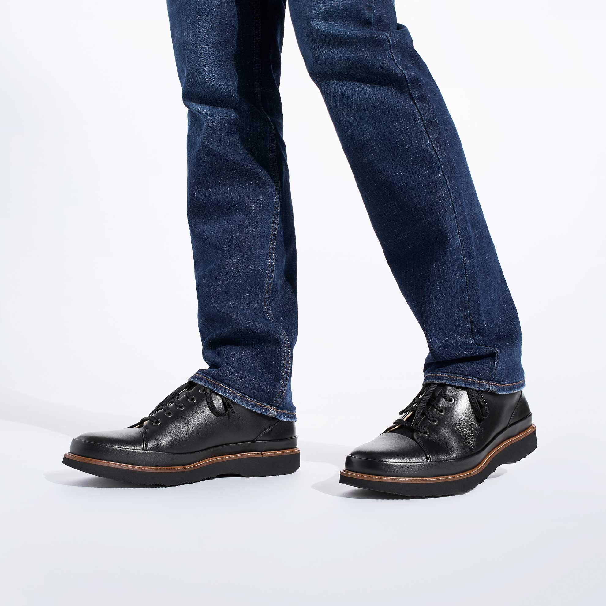 Men's DressFast Dress Sneakers Black Leather – Samuel Hubbard