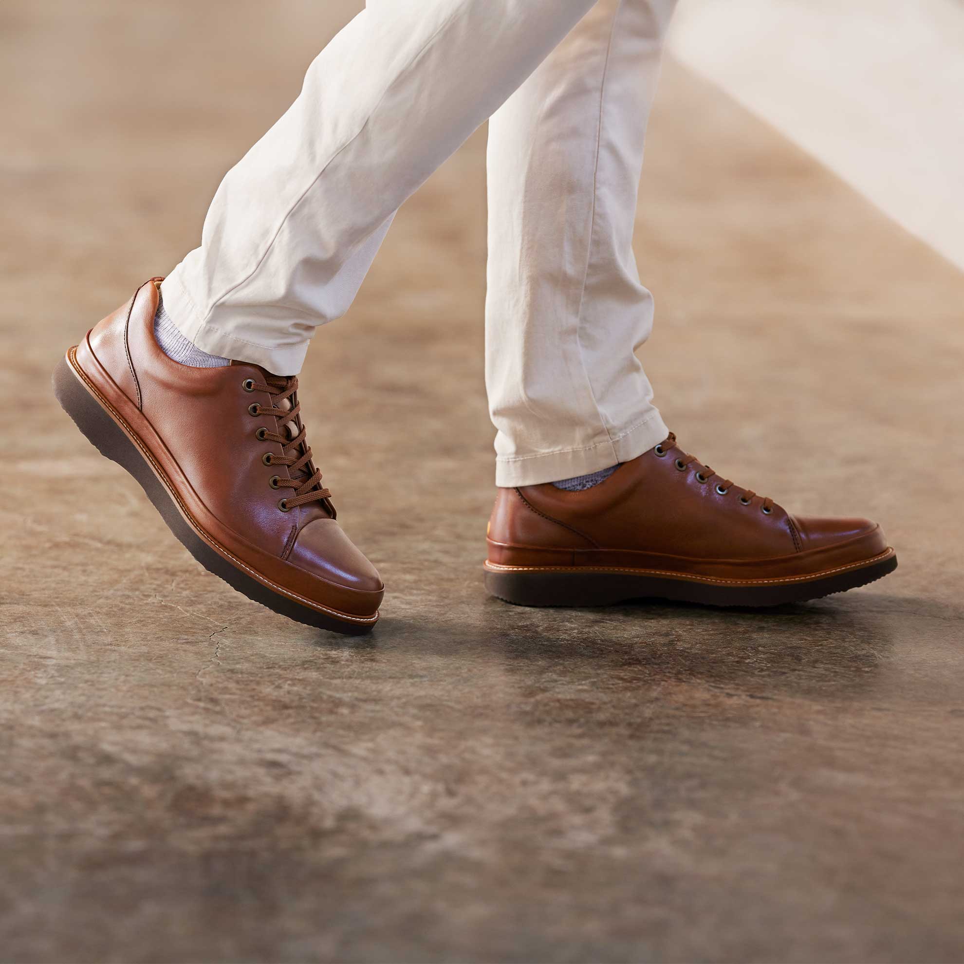 Men's DressFast Dress Sneakers Whiskey Tan – Samuel Hubbard