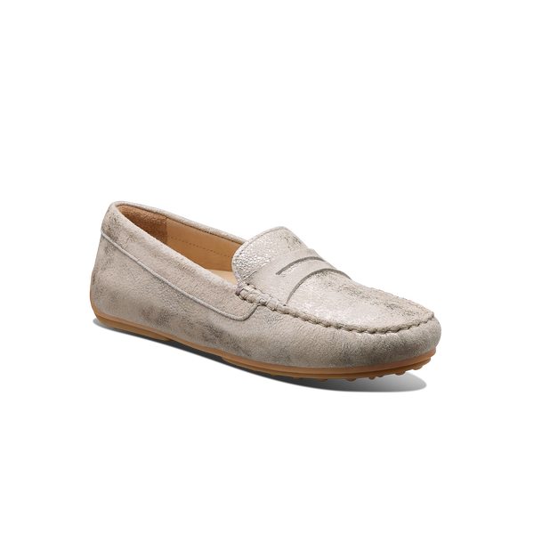 Free Spirit For Her Champagne Metallic Suede
