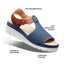 Women's Portola T-Strap Sandal Blue Nubuck