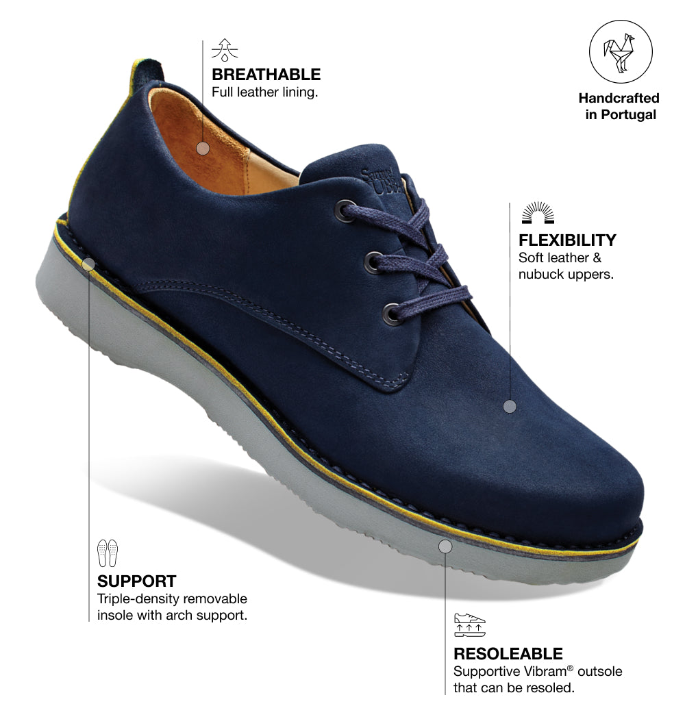 Men's Hubbard Free Oxford | Navy Nubuck | Samuel Hubbard®