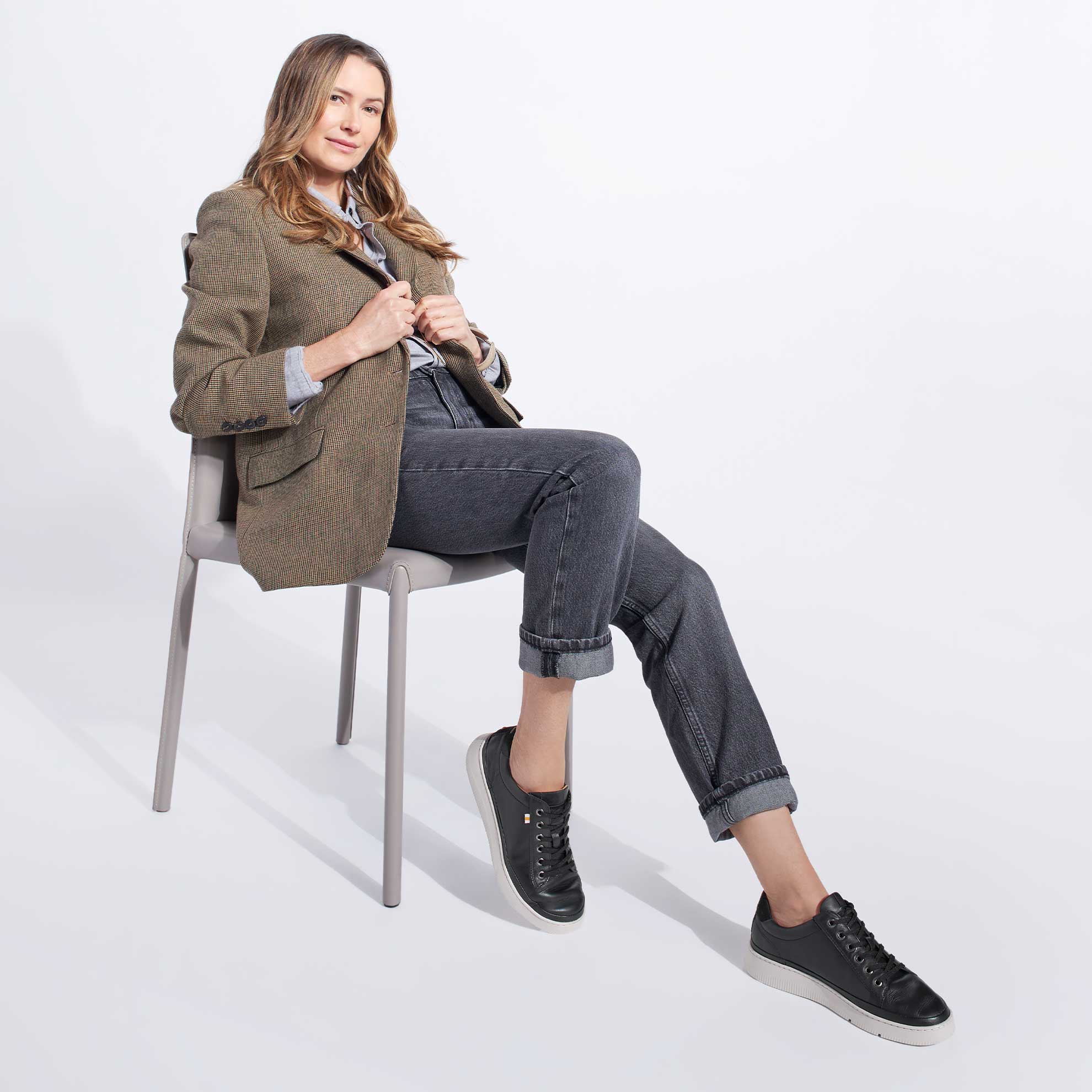 Women's Featherlight Laguna Sport | Black Leather – Samuel Hubbard