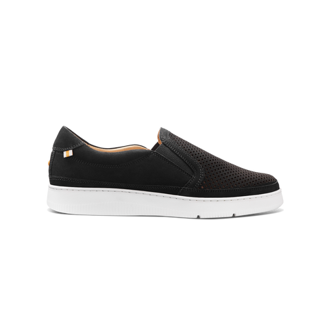 Women's Featherlight Laguna Slip-On | Black Nubuck – Samuel Hubbard