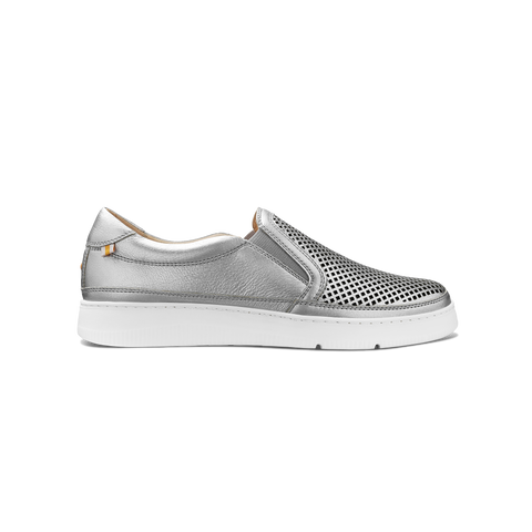 Women's Featherlight Laguna Slip-On | Silver Leather – Samuel Hubbard