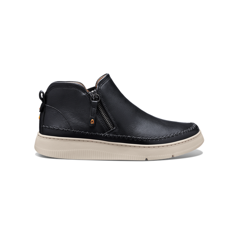 Women's Featherlight Laguna Zip Bootie | Black Leather – Samuel