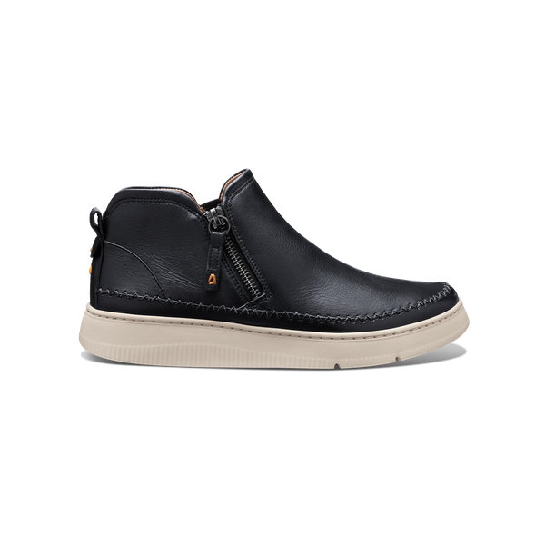 Women's Featherlight Laguna Zip Bootie | Black Leather – Samuel Women's Featherlight Laguna Zip Bootie | Black Leather – Samuel