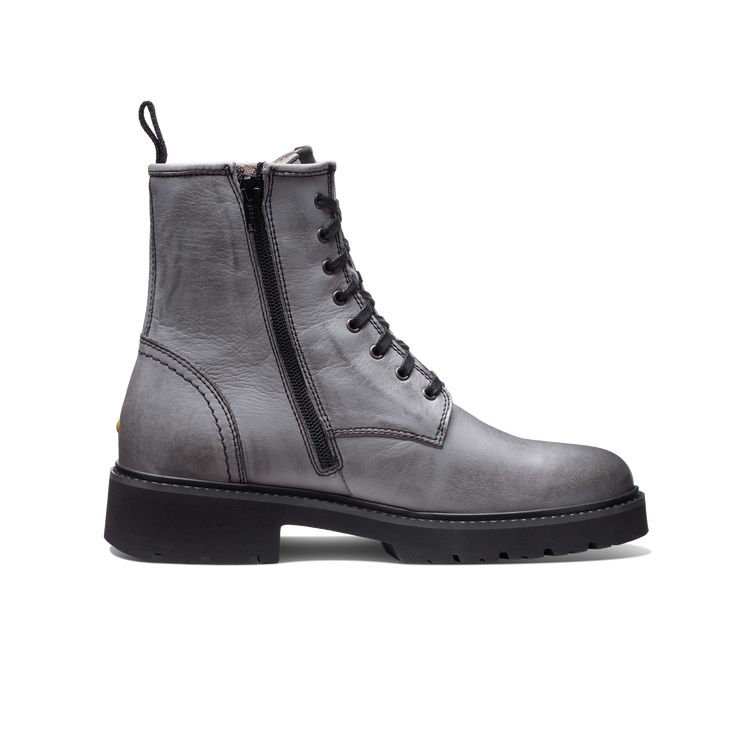 Women's lace up sales boots with zipper
