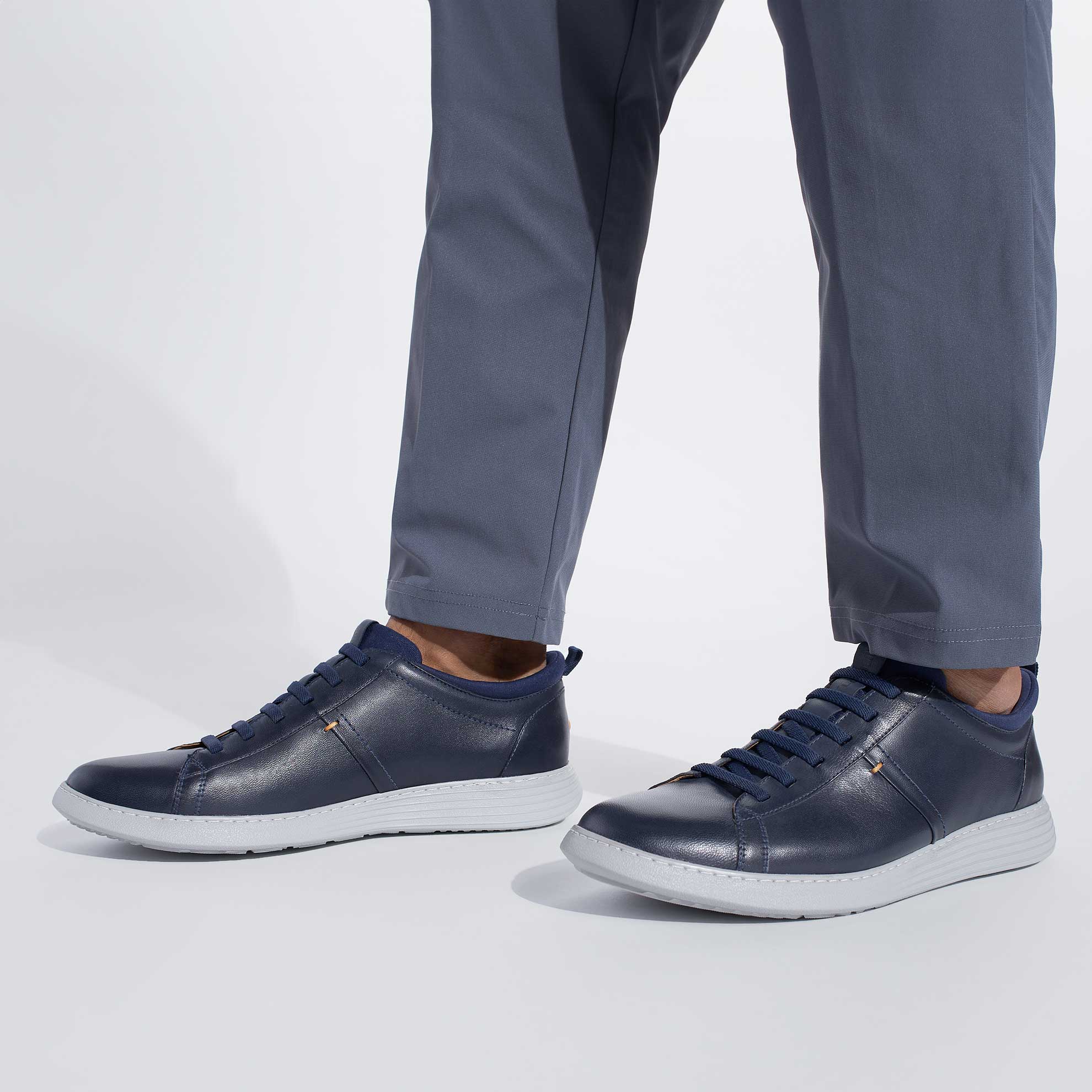 Men's Featherlight Flight Slip-On | Navy Leather – Samuel Hubbard