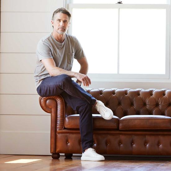 Men's Sunset Sneaker White Leather Lifestyle