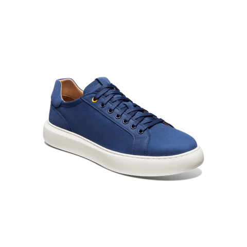 Sunset Sneaker | Men's Modern Leather Sneakers | Blue Nubuck