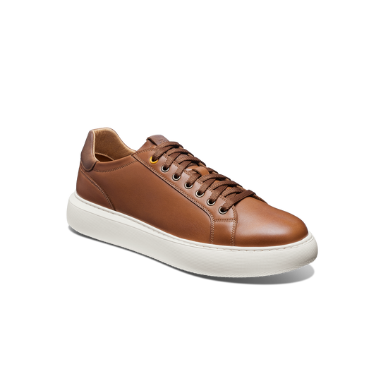  Sunset Men's Modern Leather Sneakers Tan Leather main