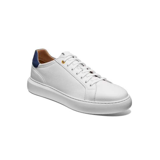  Sunset Men's Modern Leather Sneakers White Leather main