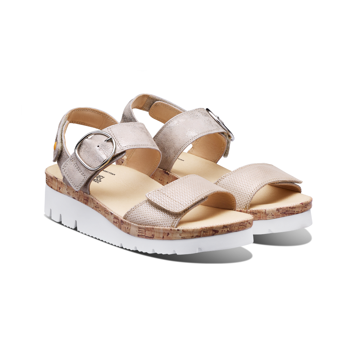 Women's Portola Two Strap Sandal | Textured Pearl Leather – Samuel Hubbard