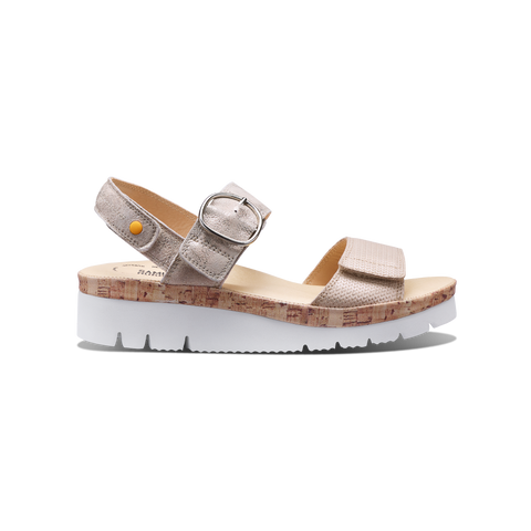 Women's Portola Two Strap Sandal | Textured Pearl Leather – Samuel