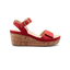 Women's Portola Two Strap Wedge Red Nubuck