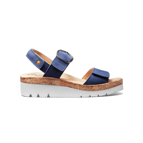 Women's Portola Two Strap Sandal | Blue Nubuck – Samuel Hubbard