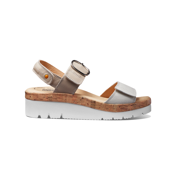 Women's Portola Two Strap Sandal | White Leather – Samuel Hubbard