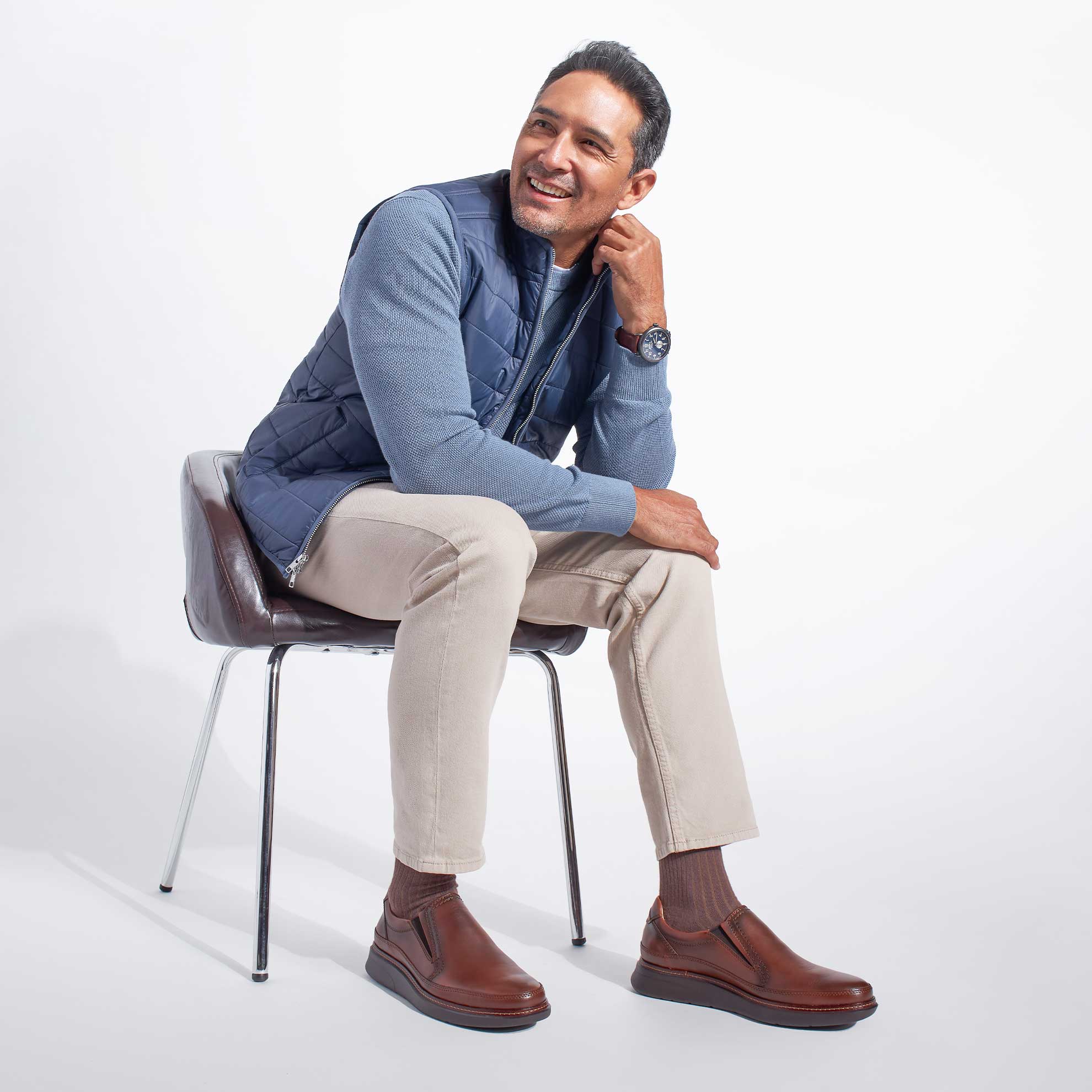 Men's Rafael Hybrid Slip-On | Cognac Leather | Samuel Hubbard®