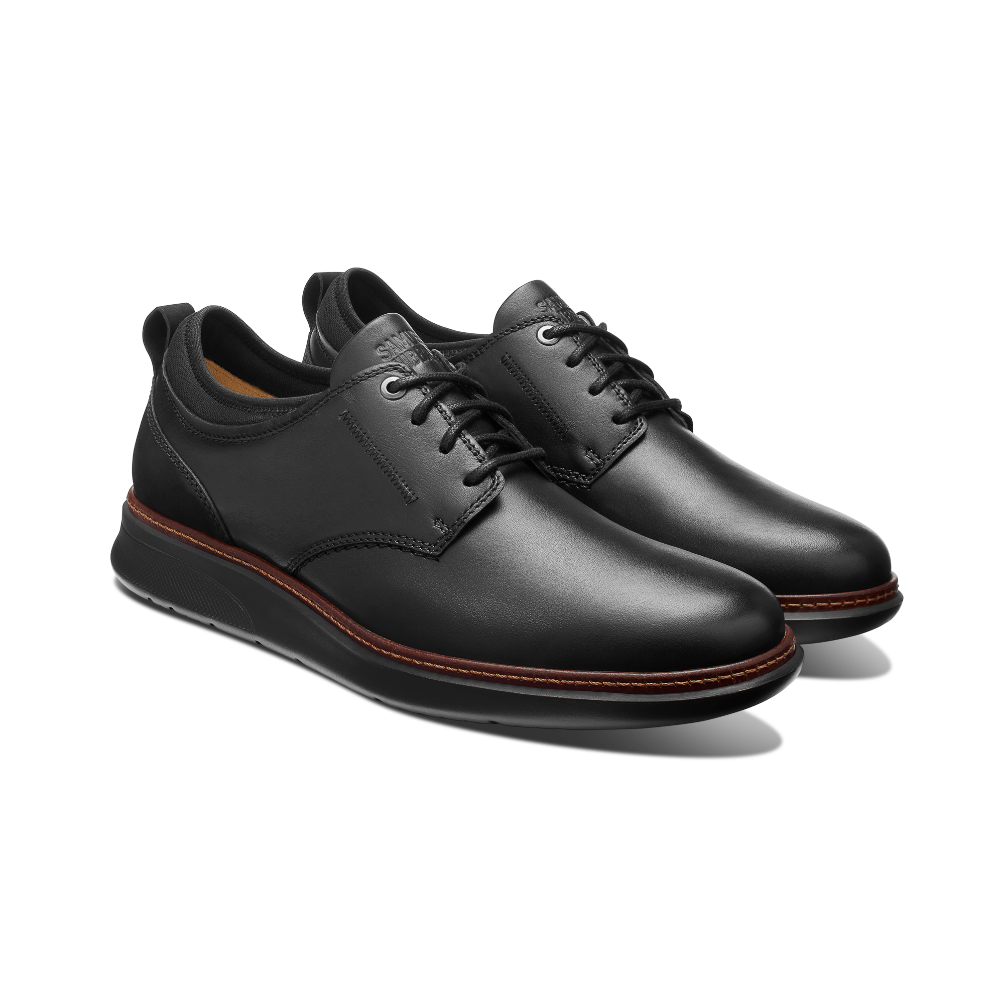 Men's Rafael Hybrid Lace-Up - Black Leather on Black Sole, Size 14 Extra Wide (4E) Men's Rafael Hybrid Lace-Up - Black Leather on Black Sole, Size 14 Extra Wide (4E)