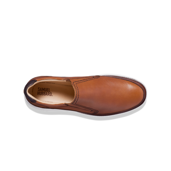 Rafael Men's Hybrid Leather Slip-Ons Tan Leather ovehead