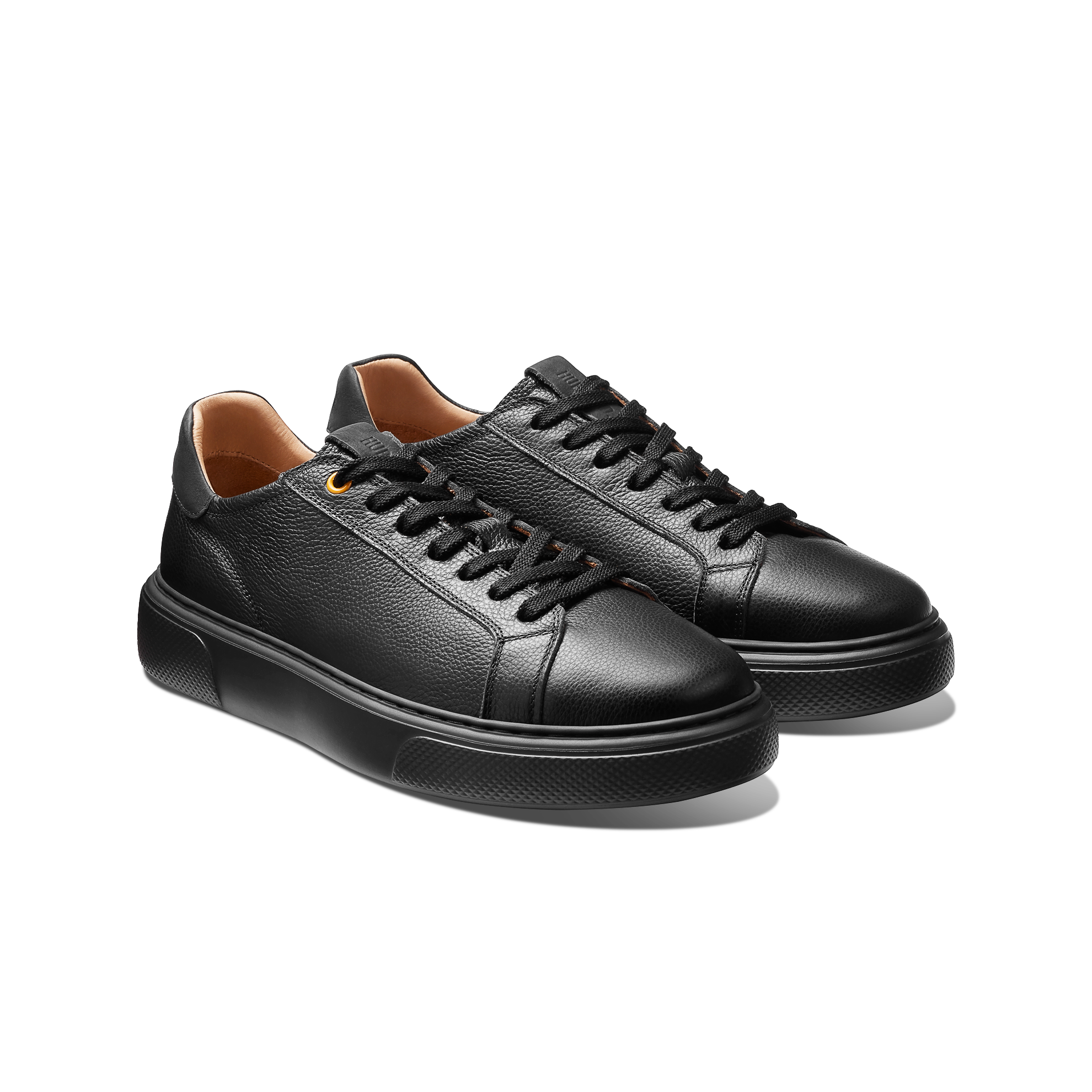 Men's Sunset Sneaker 2.0 | Black Leather on Black Sole – Samuel