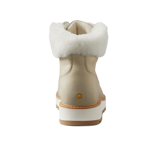 Shear Alpine Women s Shearling Winter Boots White Nubuck