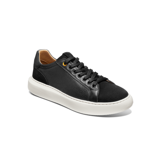 Sunset Sneaker | Women's Modern Leather Sneakers | Black Leather on White  Sole
