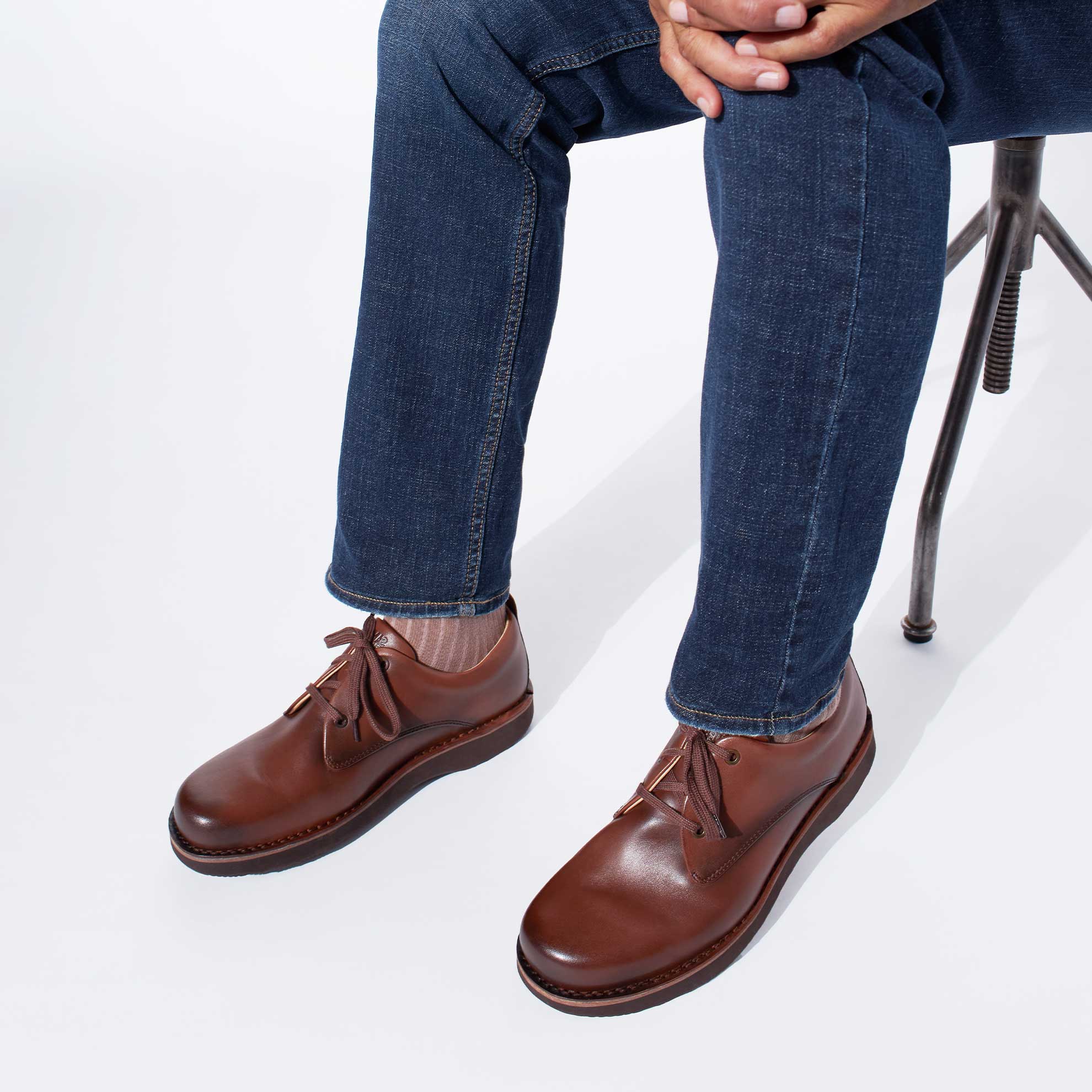 Men's Hubbard Free Oxford | Cognac Leather | Samuel Hubbard®