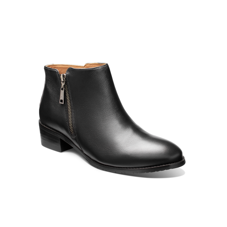 Valencia Leather Ankle Boot Black Leather Main