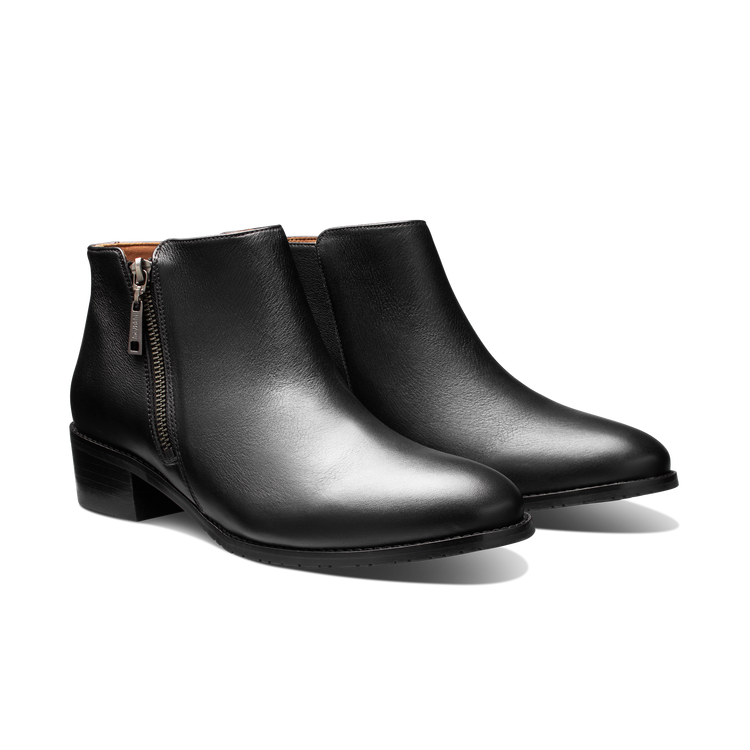 Valencia  Leather Ankle Boot Black Leather Pair