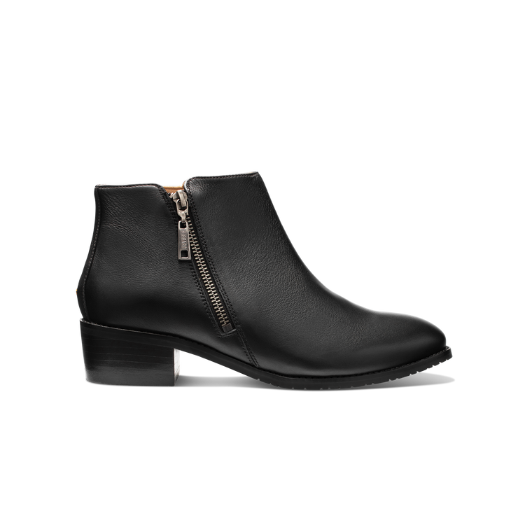 Valencia  Leather Ankle Boot Black Leather Profile