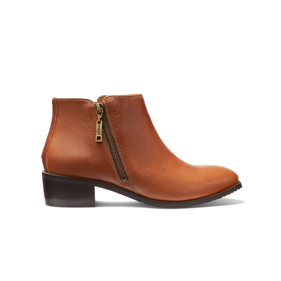 Valencia  Leather Ankle Boot Whiskey Tan Profile