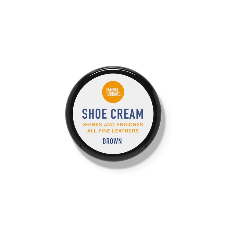 Premium Shoe Cream Brown Cream Overhead