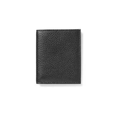 Compact Bifold Wallet - Black Leather