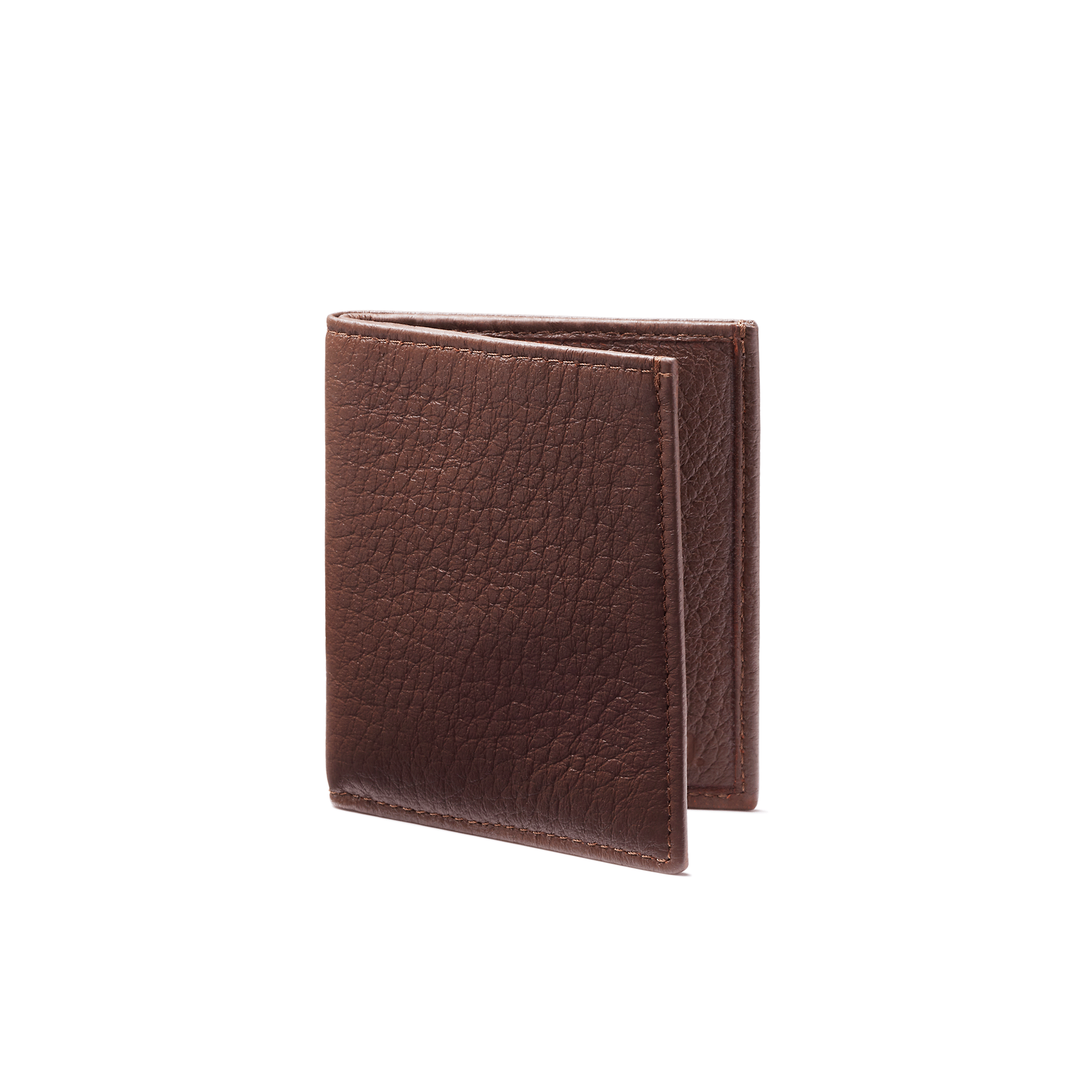 Farringdon Compact Bifold Wallet Taupe Brown Small Pebble Grain
