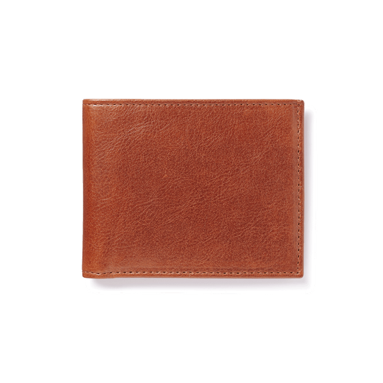 Slim Bifold Wallet Natural Tan Closed