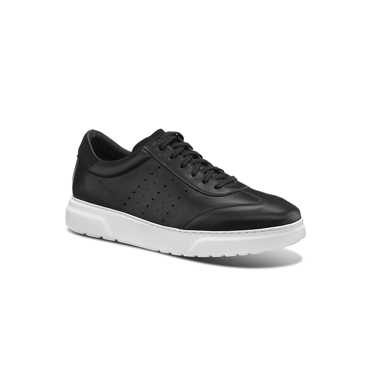 Tiburon | Men's Luxe Leather Sneaker | Black Leather