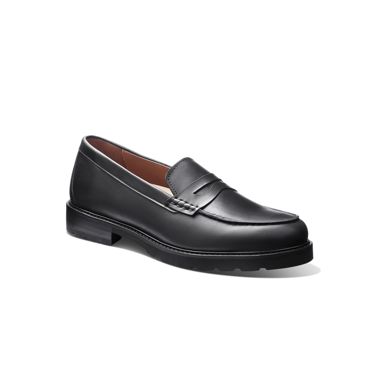 Tailored Traveler Classic Penny Loafer Black Leather Main