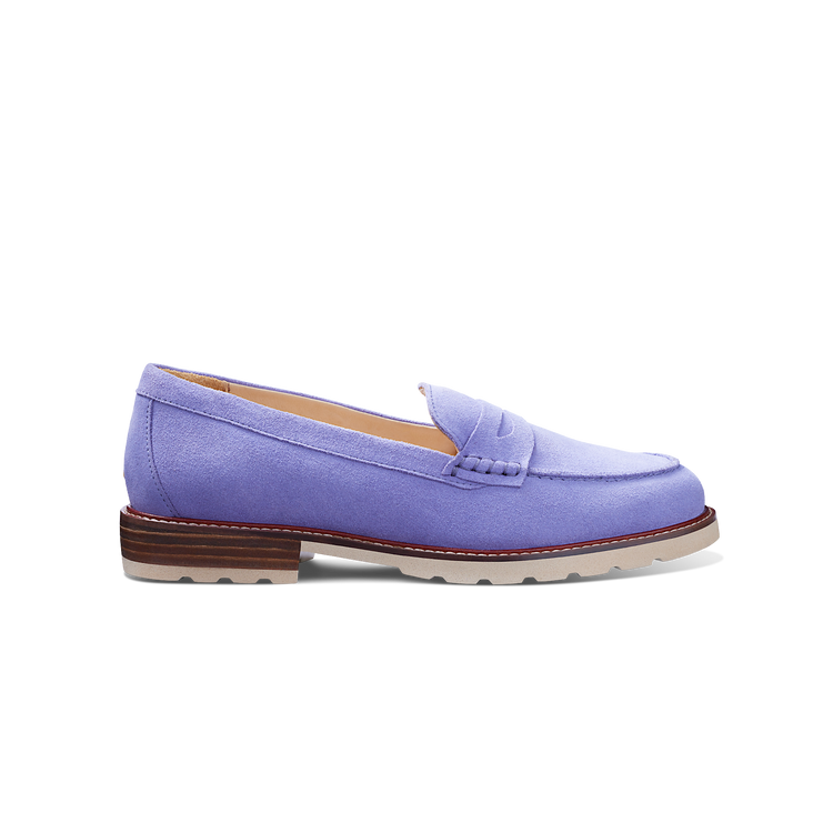 Tailored Traveler Classic Penny Loafer periwinkle suede