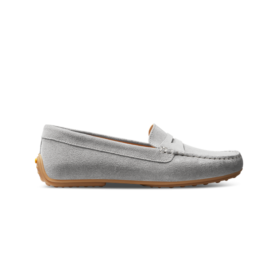 Free Spirit | Women's Leather Drivers | Lunar Gray Suede