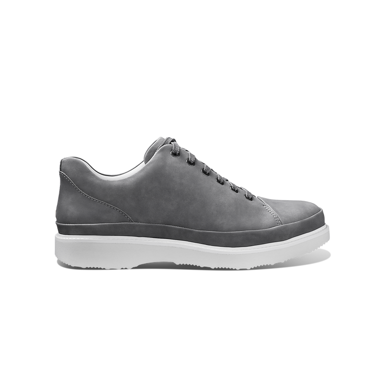 Hubbard Fast Gray Leather Walking Shoes profile