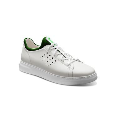 White leather with Green lining