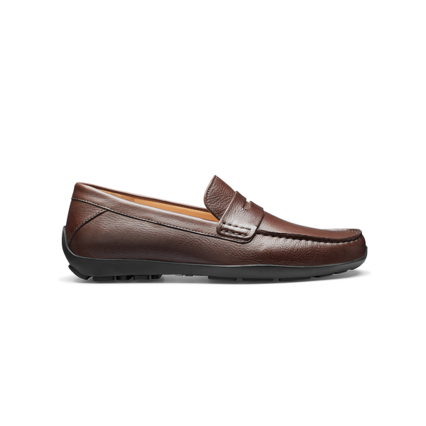NEW Samuel Hubbard‎ Brown Leather Slip On Driving Penny Loafers Mens Size 8 Samuel Hubbard Men main image 3
